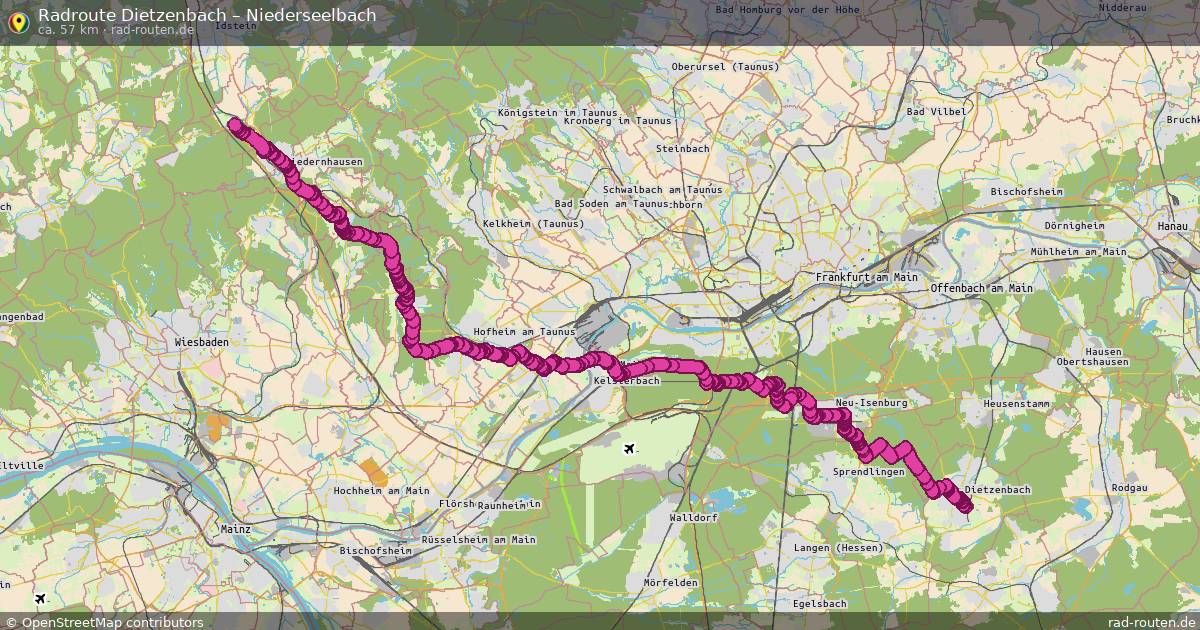 Fahrradroute Dietzenbach – Niederseelbach