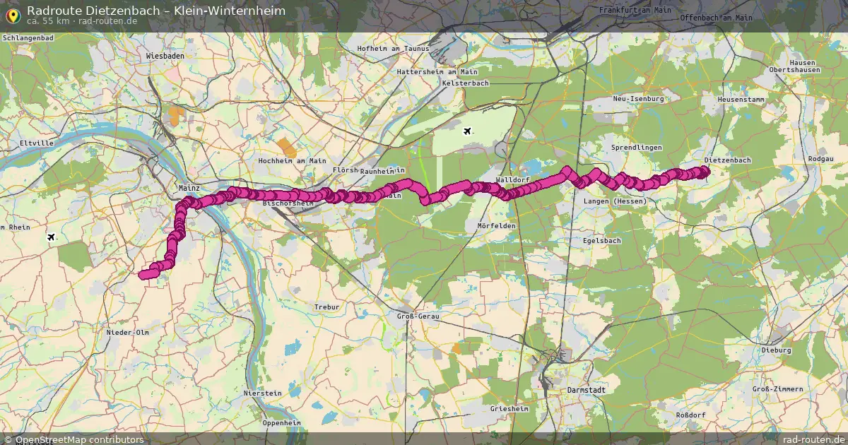 Radtour Dietzenbach – Klein-Winternheim