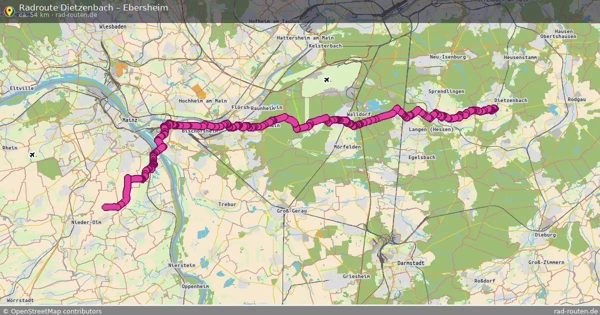 Radtour Dietzenbach – Ebersheim