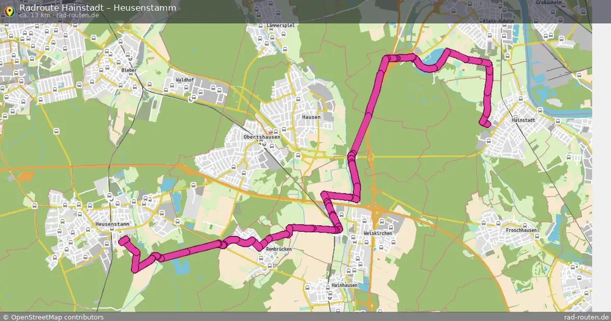 Fahrradroute Hainstadt – Heusenstamm