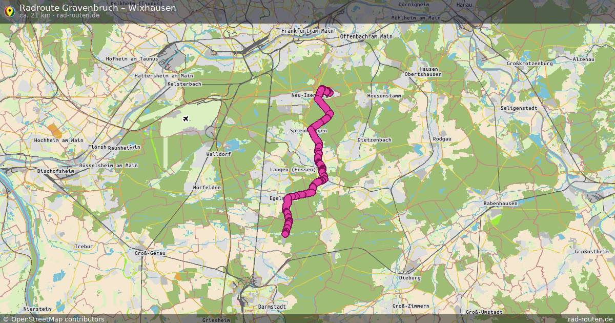 Fahrradroute Gravenbruch – Wixhausen