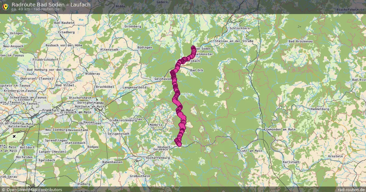 Fahrradroute Bad Soden – Laufach
