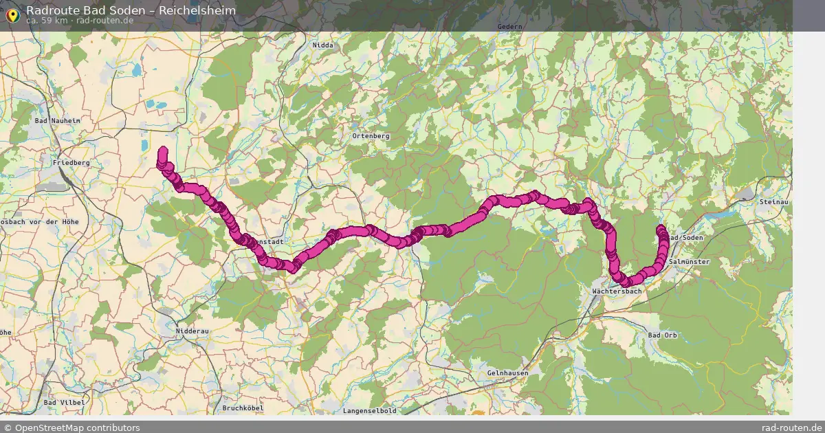 Fahrradroute Bad Soden – Reichelsheim