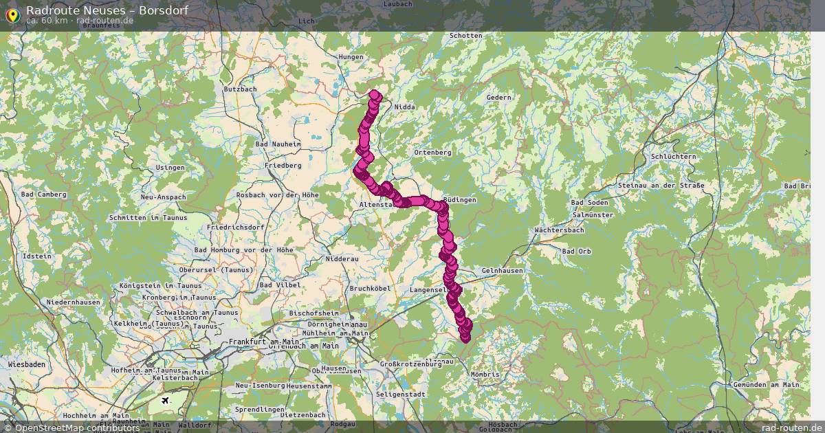 Fahrradroute Neuses – Borsdorf (60 km) – Rad-Routen.de