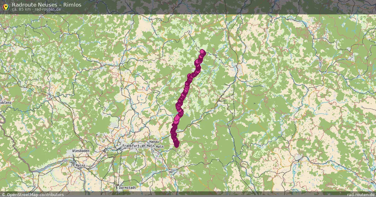 Fahrradroute Neuses – Rimlos (85 km) – Rad-Routen.de