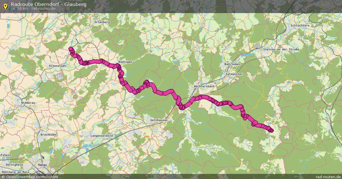 Fahrradroute Oberndorf – Glauberg