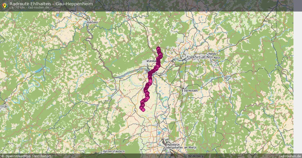 Radtour Ehlhalten – Gau-Heppenheim