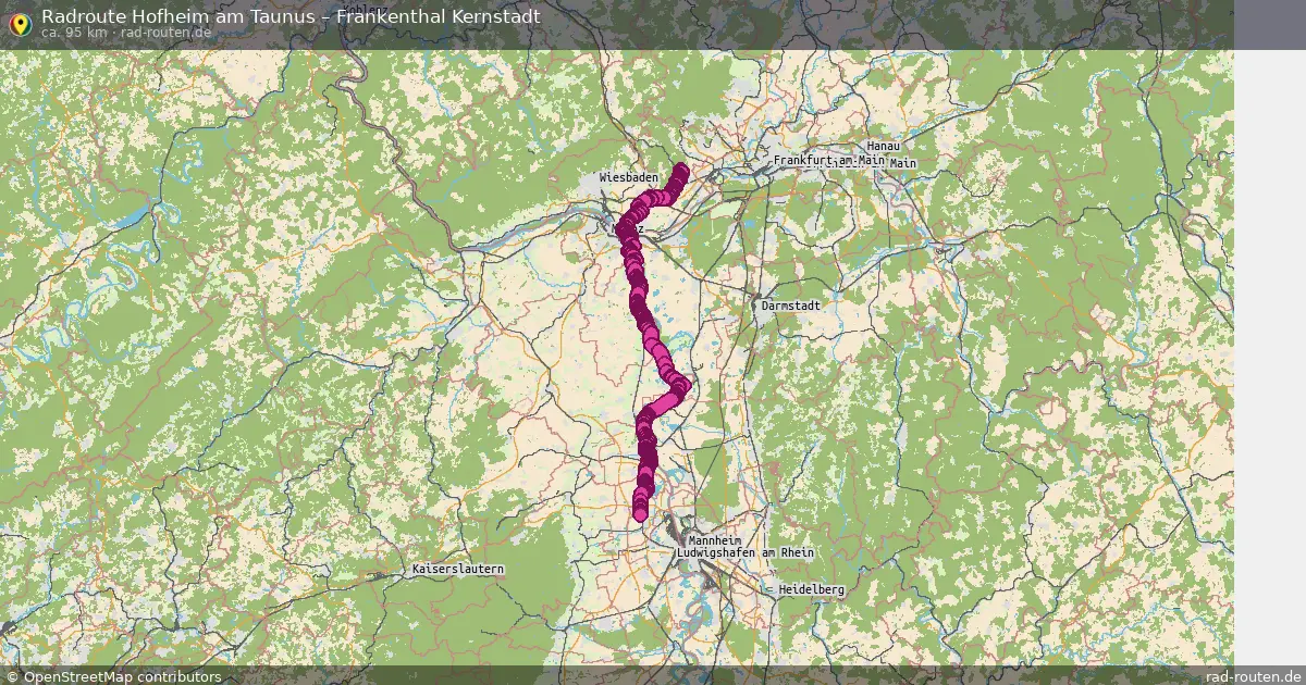 Radtour Hofheim Am Taunus – Frankenthal Kernstadt