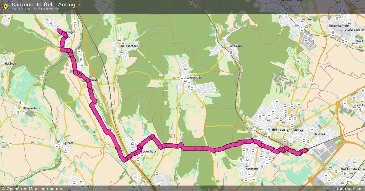 Radtour Kriftel – Auringen