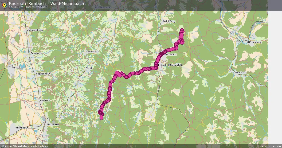 Fahrradroute Kimbach – Wald-Michelbach