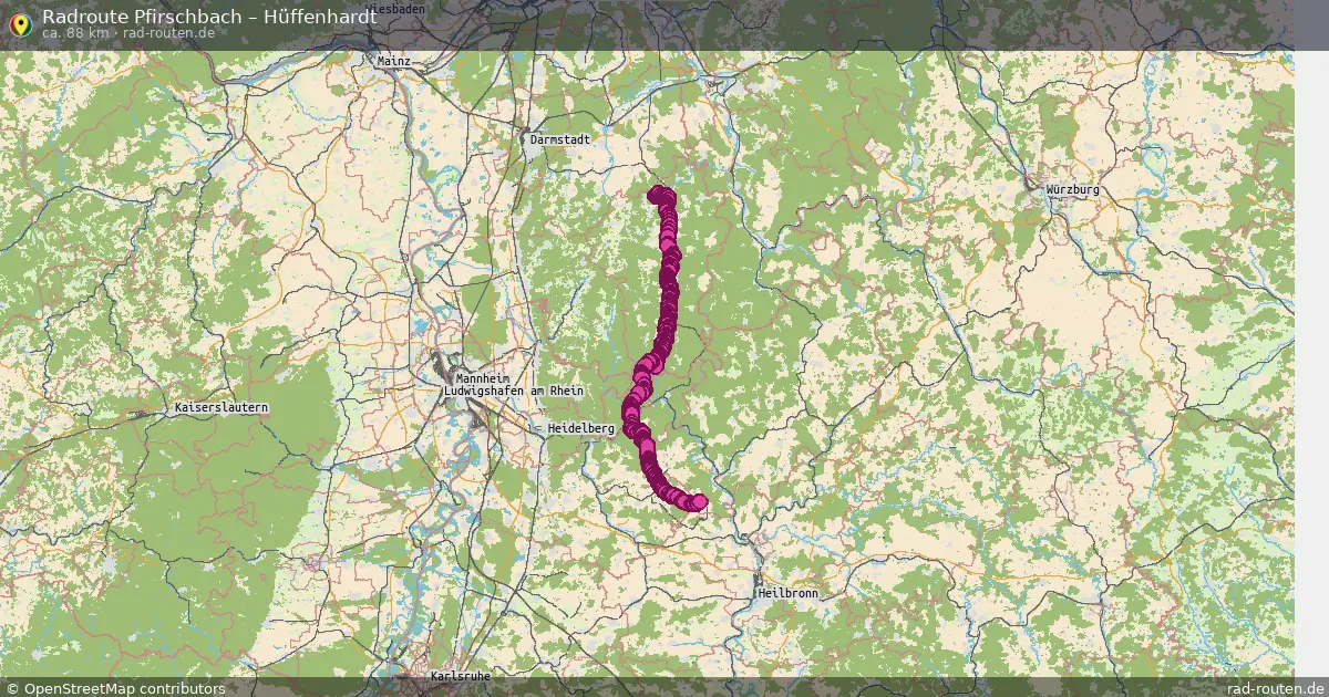 Fahrradroute Pfirschbach – Hüffenhardt