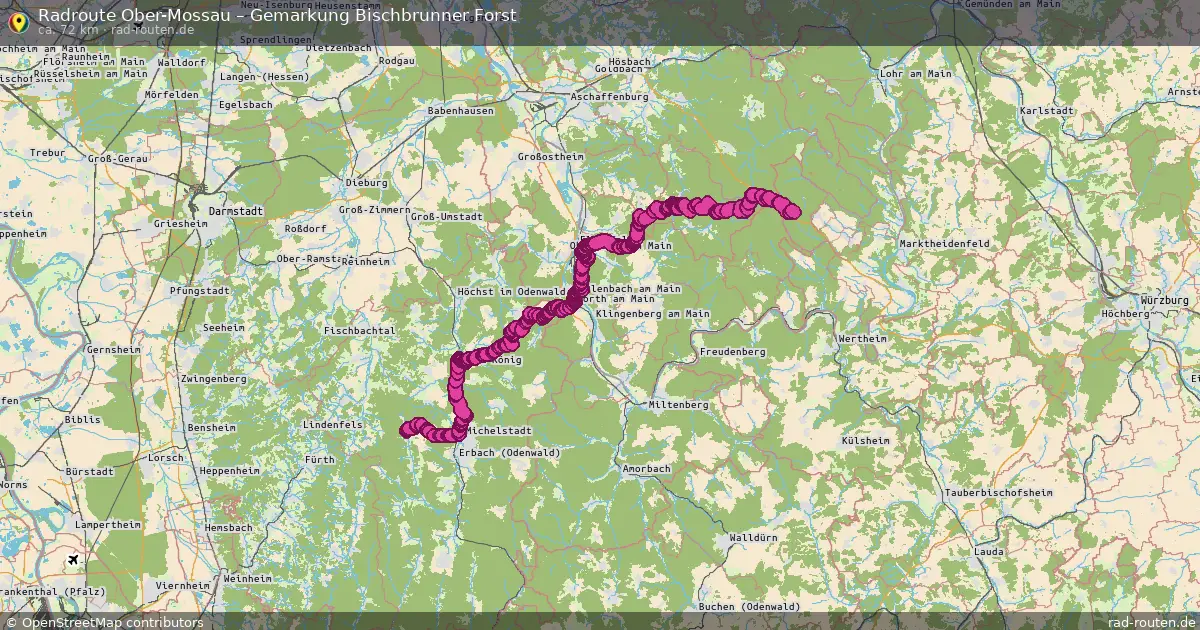 Radtour Ober-Mossau – Gemarkung Bischbrunner Forst