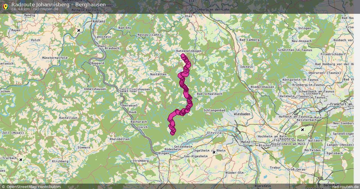Fahrradroute Johannisberg – Berghausen