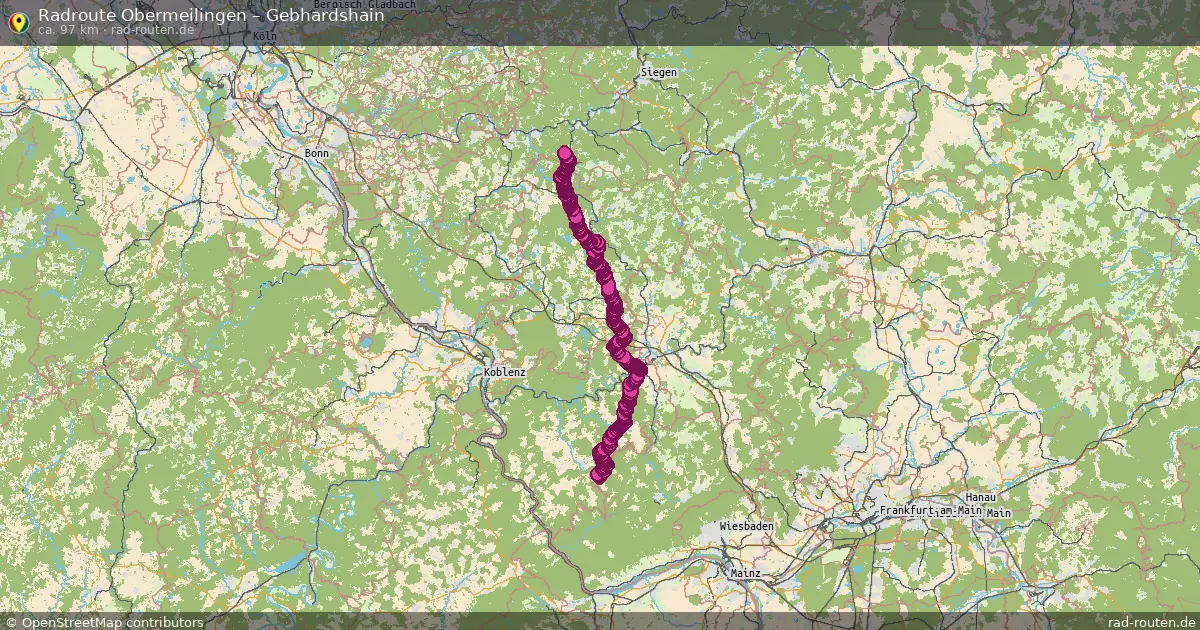 Fahrradroute Obermeilingen – Gebhardshain