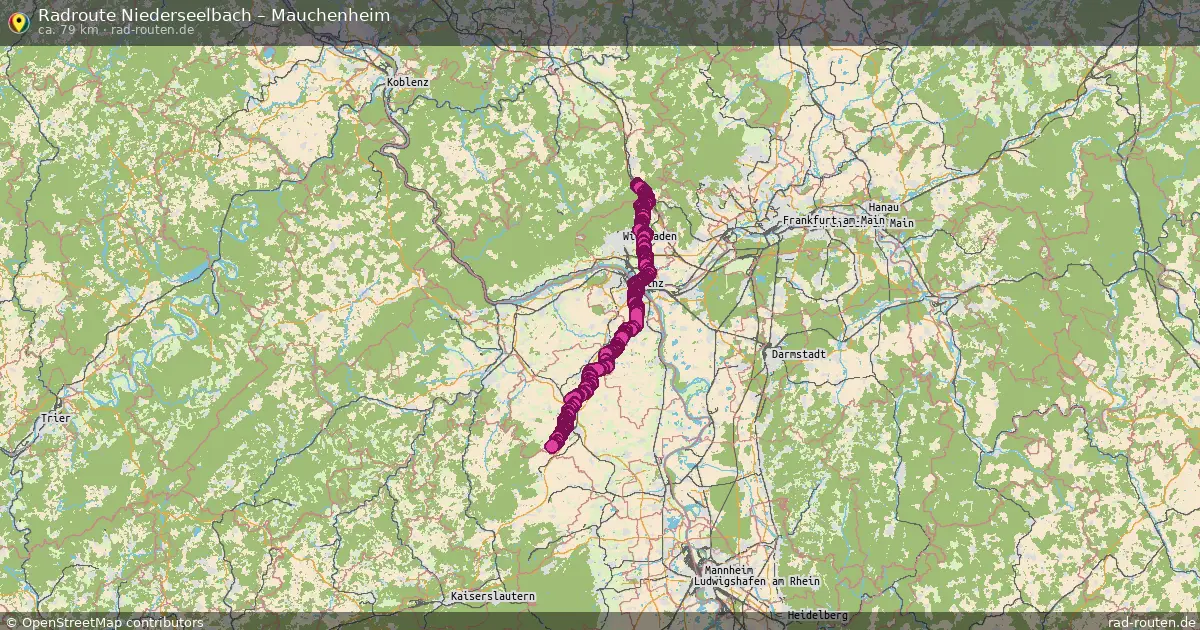 Fahrradroute Niederseelbach – Mauchenheim (79 km) – Rad-Routen.de