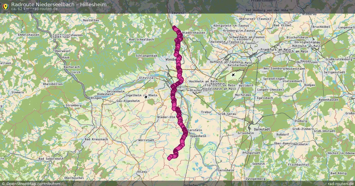Fahrradroute Niederseelbach – Hillesheim (62 km) – Rad-Routen.de