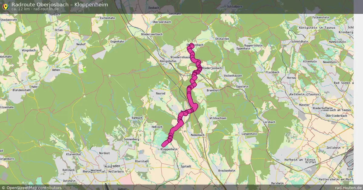 Fahrradroute Oberjosbach – Kloppenheim