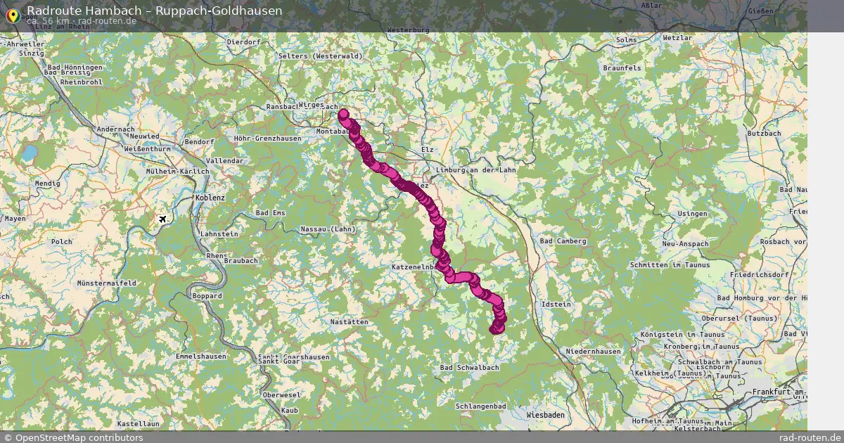 Fahrradroute Hambach – Ruppach-Goldhausen