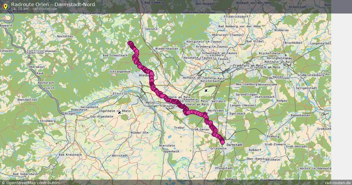 Radtour Orlen – Darmstadt-Nord
