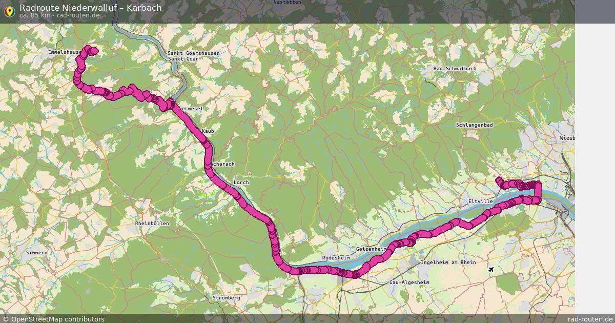 Fahrradroute Niederwalluf – Karbach