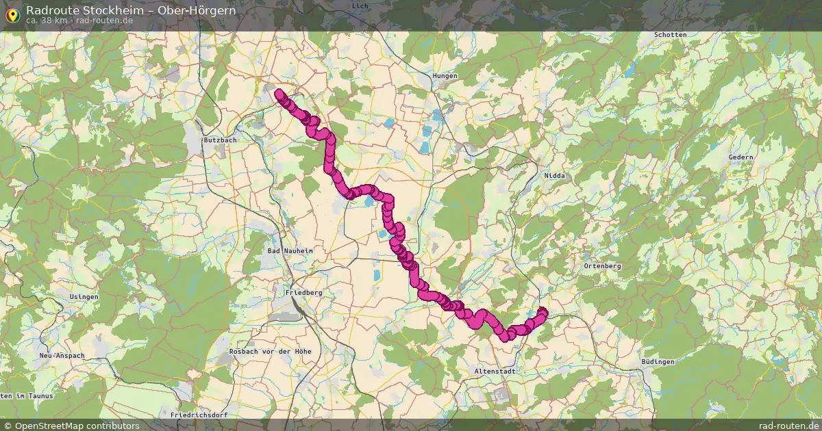 Fahrradroute Stockheim – Ober-Hörgern (38 km) – Rad-Routen.de