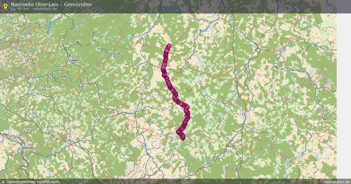 Fahrradroute Ober-Lais – Gemünden