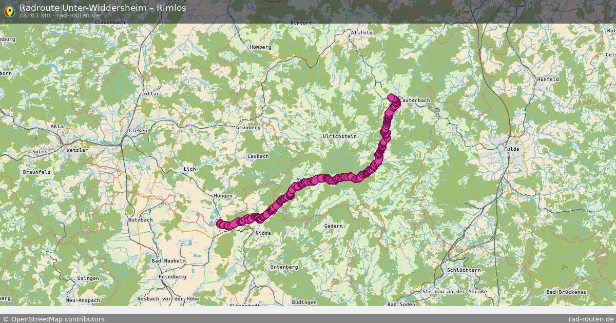 Fahrradroute Unter-Widdersheim – Rimlos