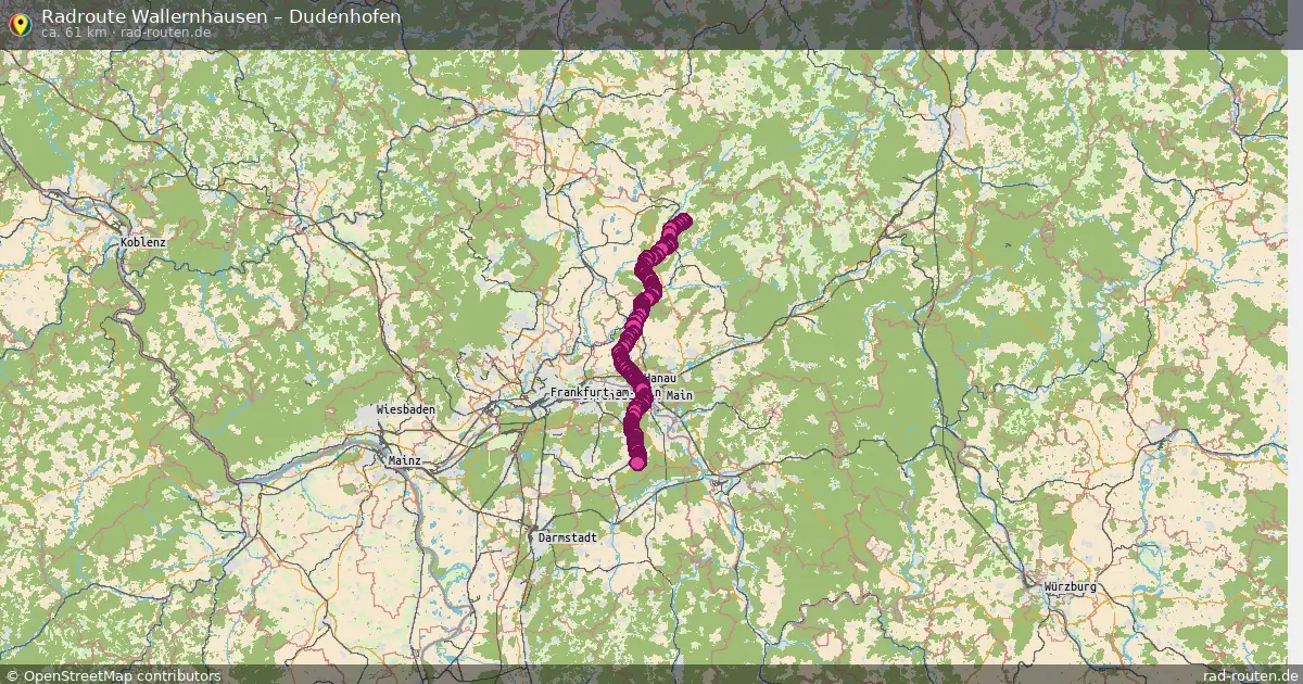 Fahrradroute Wallernhausen – Dudenhofen