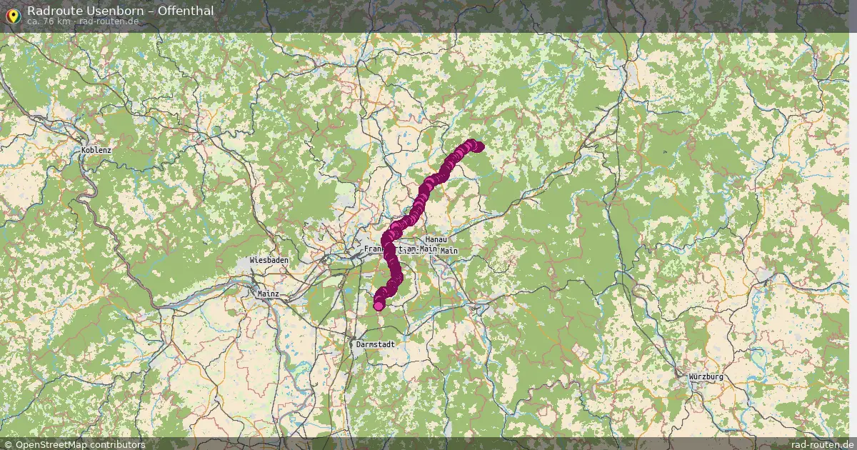 Fahrradroute Usenborn – Offenthal