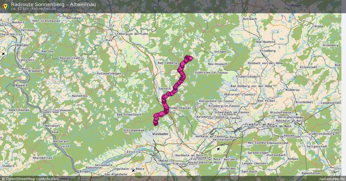 Fahrradroute Sonnenberg – Altweilnau