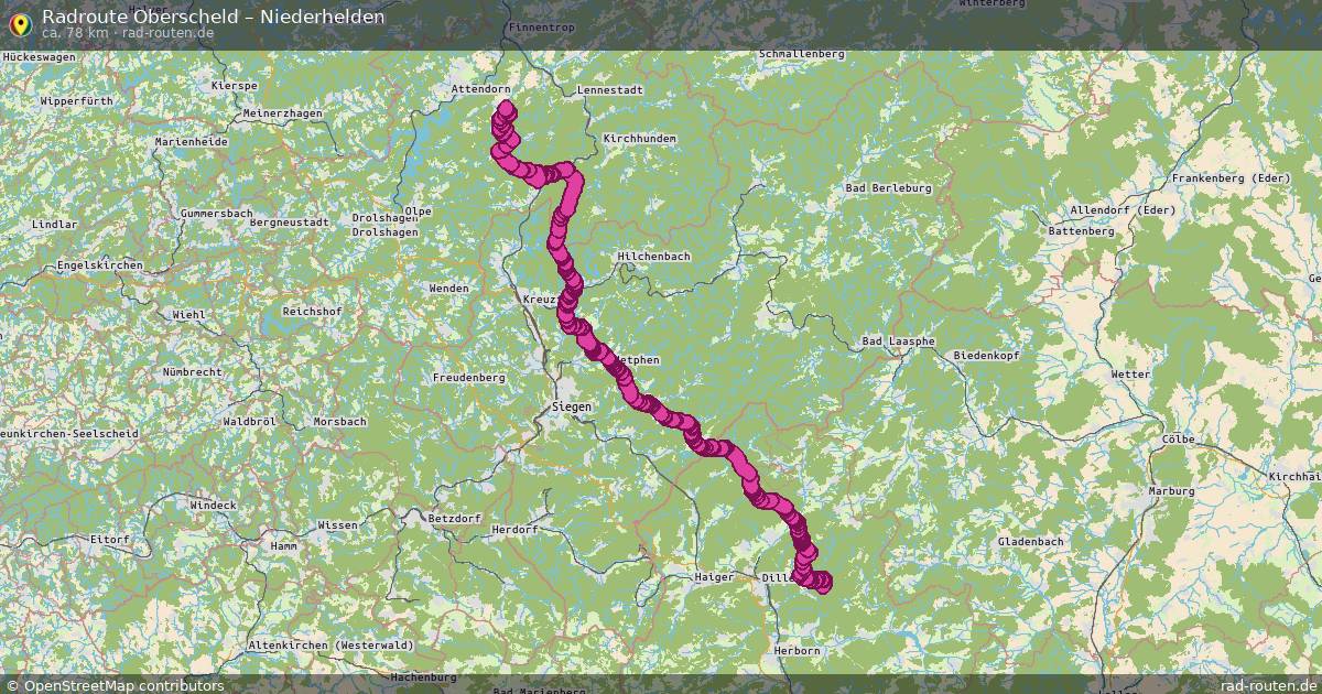 Fahrradroute Oberscheld – Niederhelden