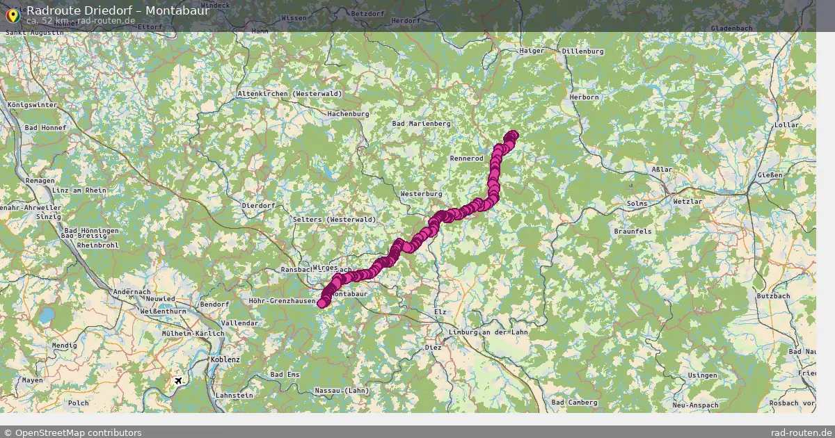 Fahrradroute Driedorf – Montabaur