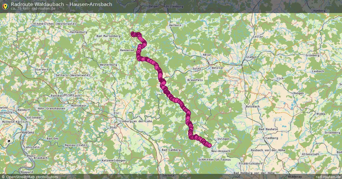 Radtour Waldaubach – Hausen-Arnsbach
