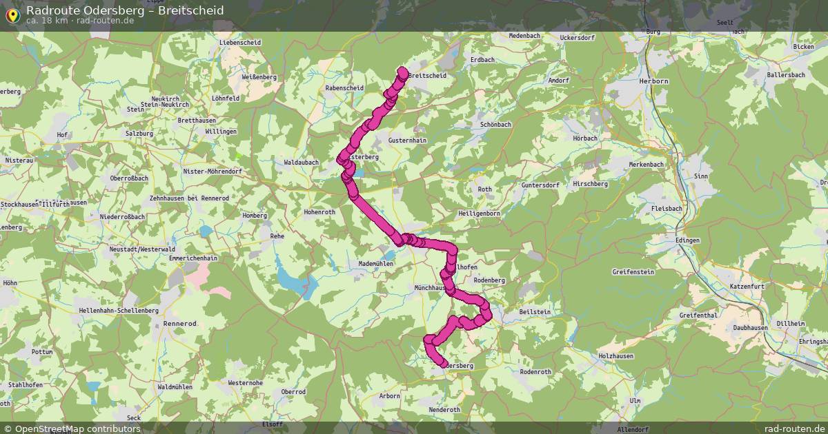 Fahrradroute Odersberg – Breitscheid