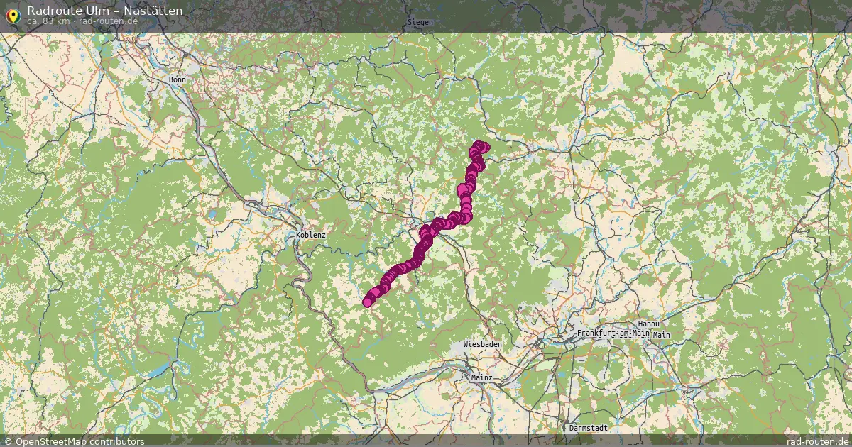 Fahrradroute Ulm – Nastätten
