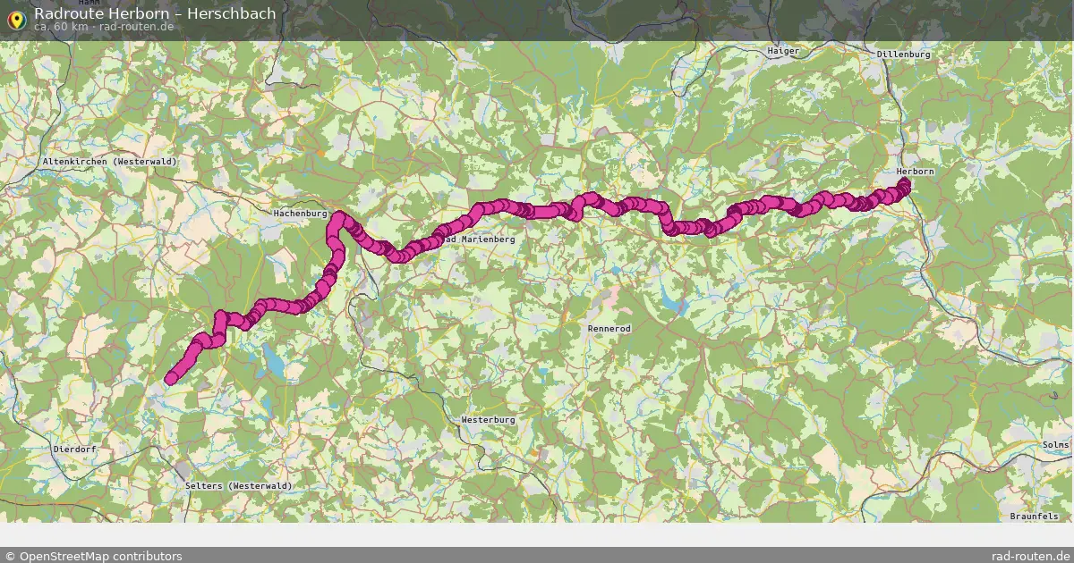 Fahrradroute Herborn – Herschbach (60 km) – Rad-Routen.de
