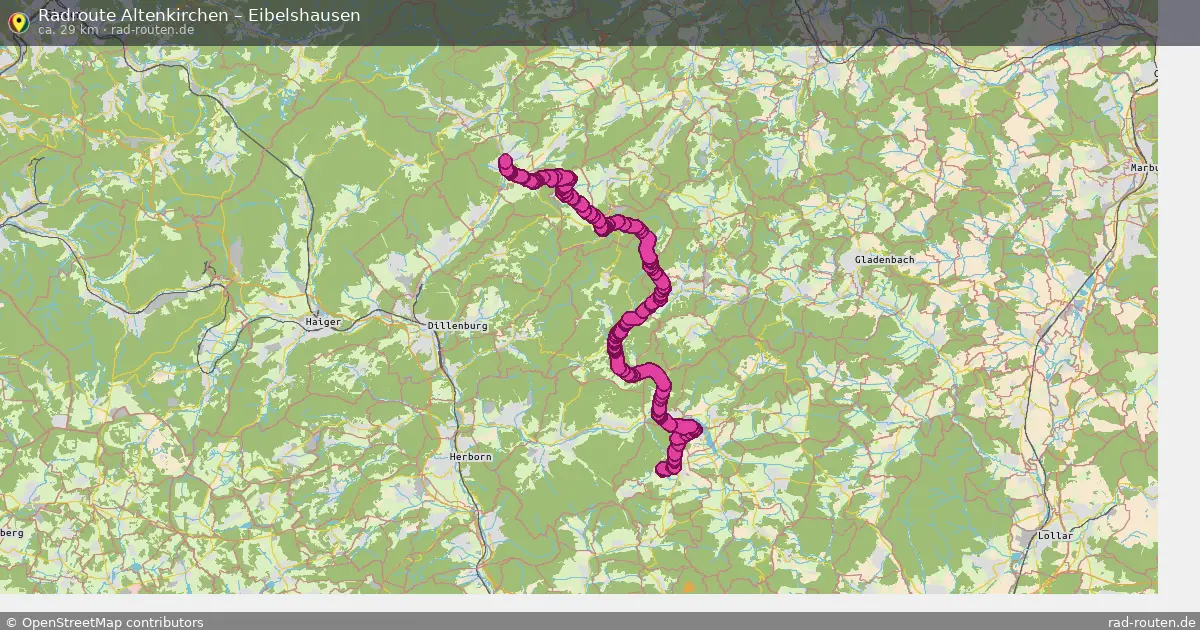 Fahrradroute Altenkirchen – Eibelshausen (29 km) – Rad-Routen.de
