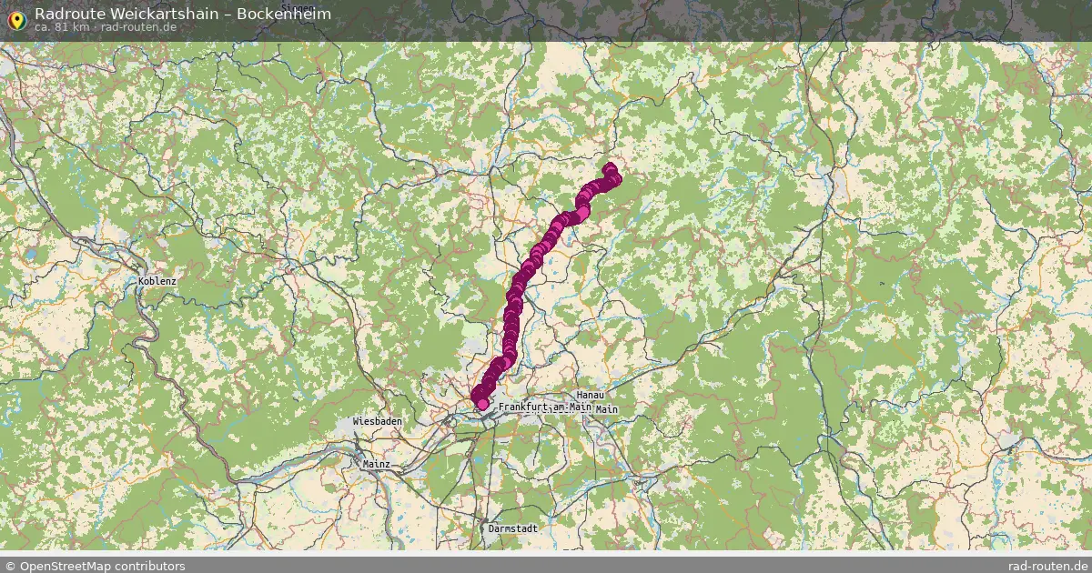 Fahrradroute Weickartshain – Bockenheim