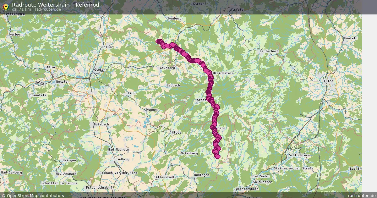 Radtour Weitershain – Kefenrod