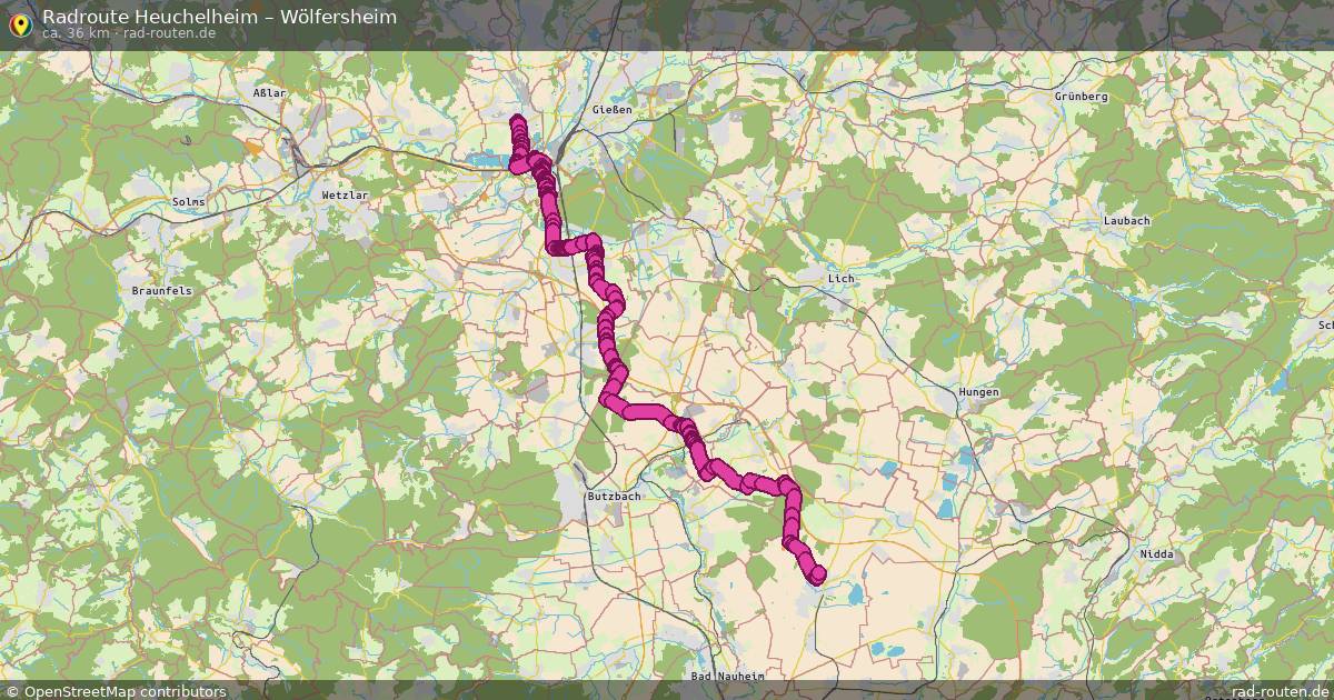Fahrradroute Heuchelheim – Wölfersheim