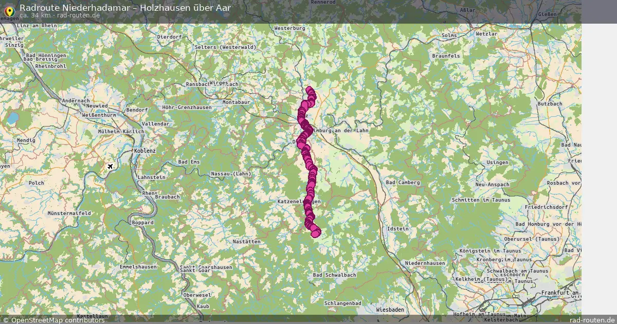 Fahrradroute Niederhadamar – Holzhausen Über Aar