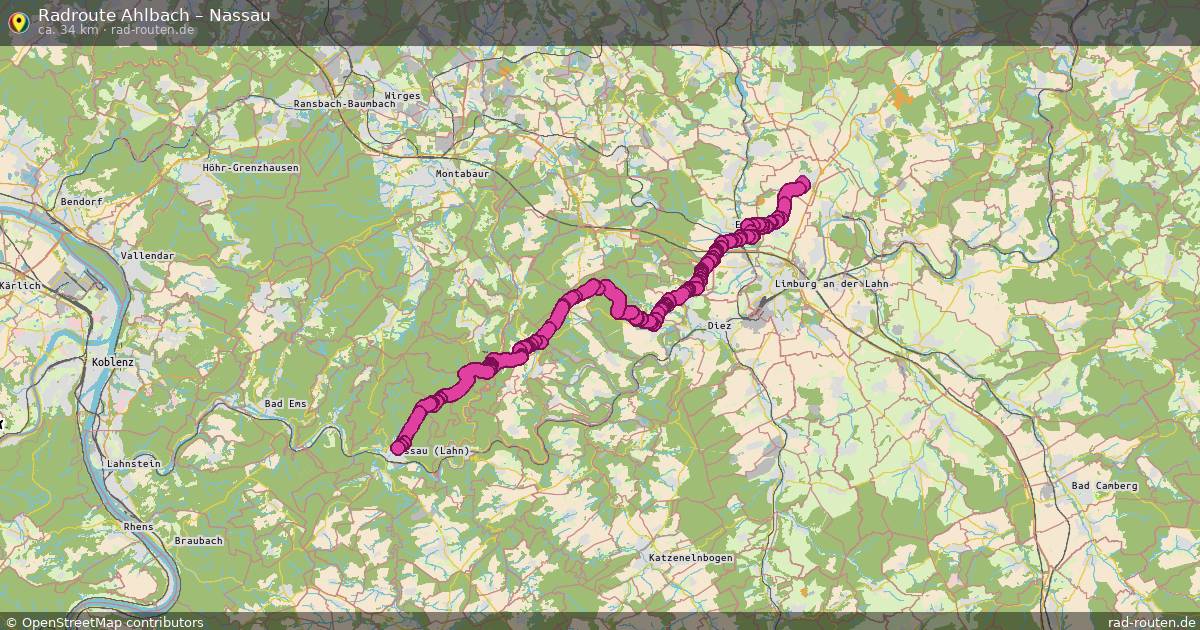 Fahrradroute Ahlbach – Nassau