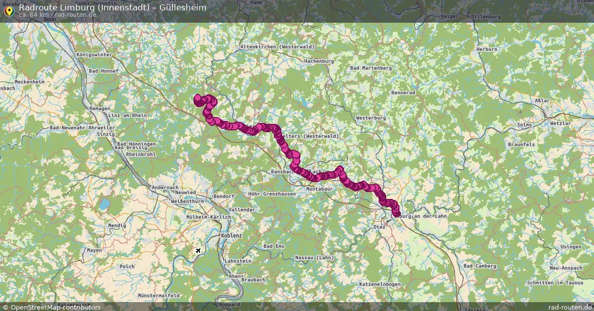 Radtour Limburg (Innenstadt) – Güllesheim