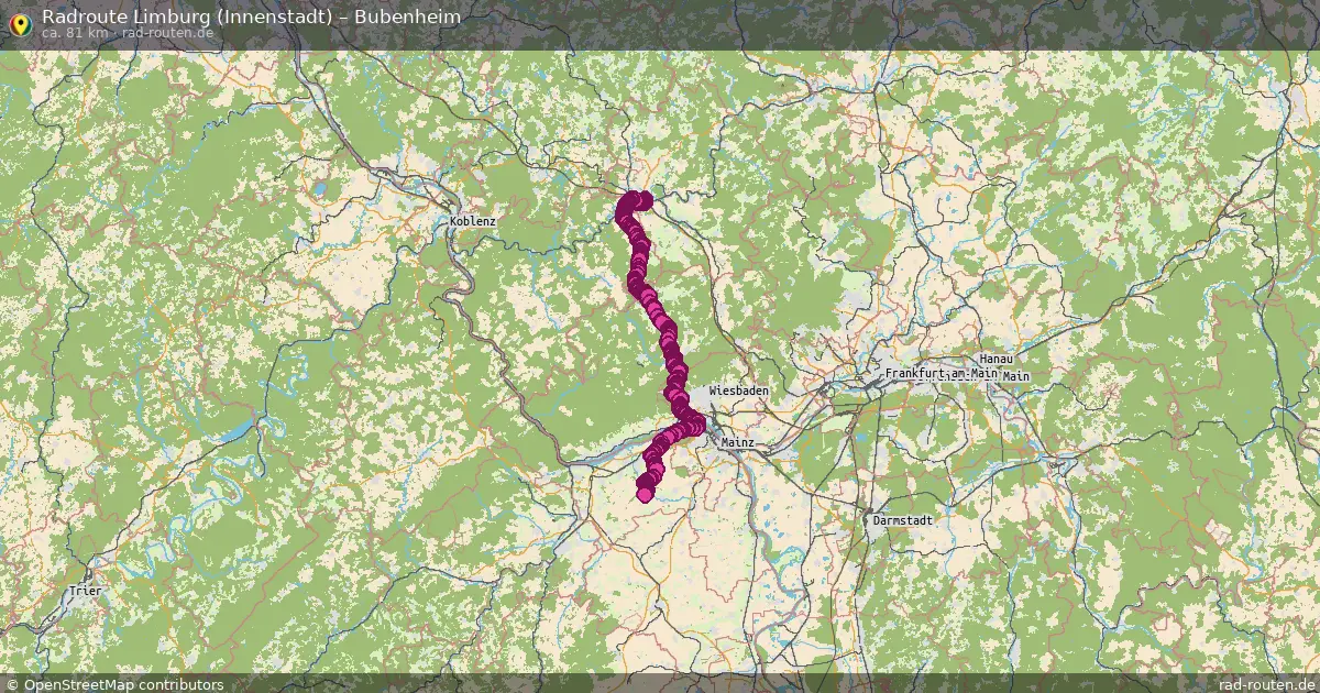 Radtour Limburg (Innenstadt) – Bubenheim