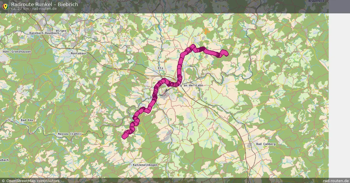Fahrradroute Runkel – Biebrich