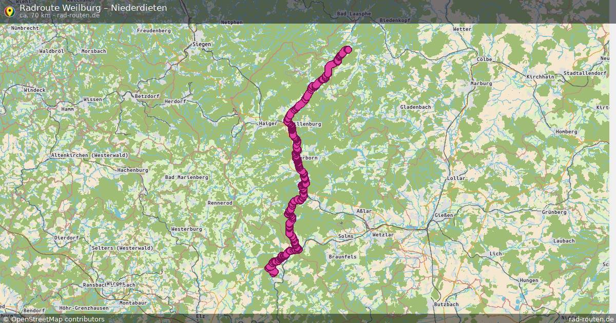 Fahrradroute Weilburg – Niederdieten