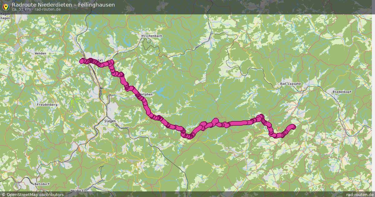 Fahrradroute Niederdieten – Fellinghausen