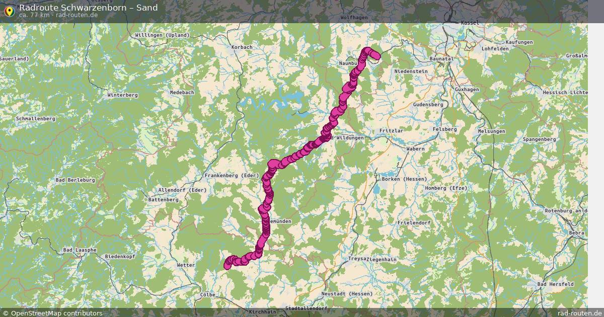 Fahrradroute Schwarzenborn – Sand