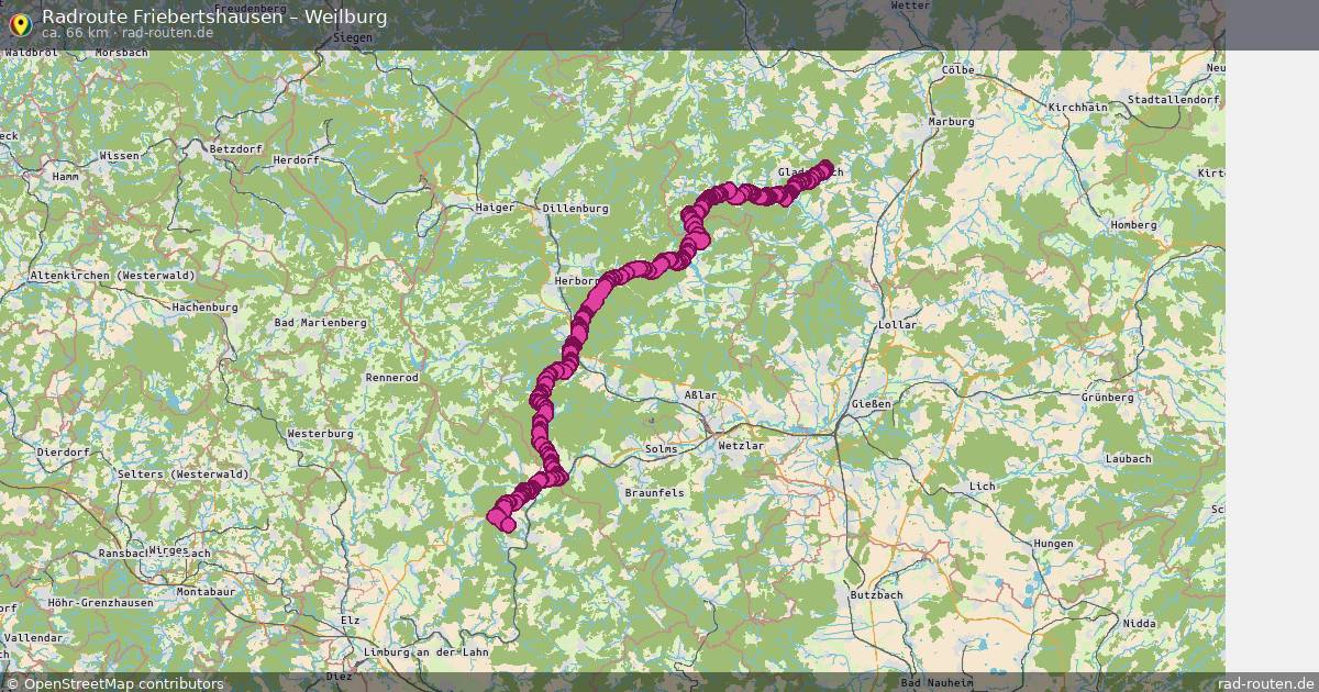 Fahrradroute Friebertshausen – Weilburg
