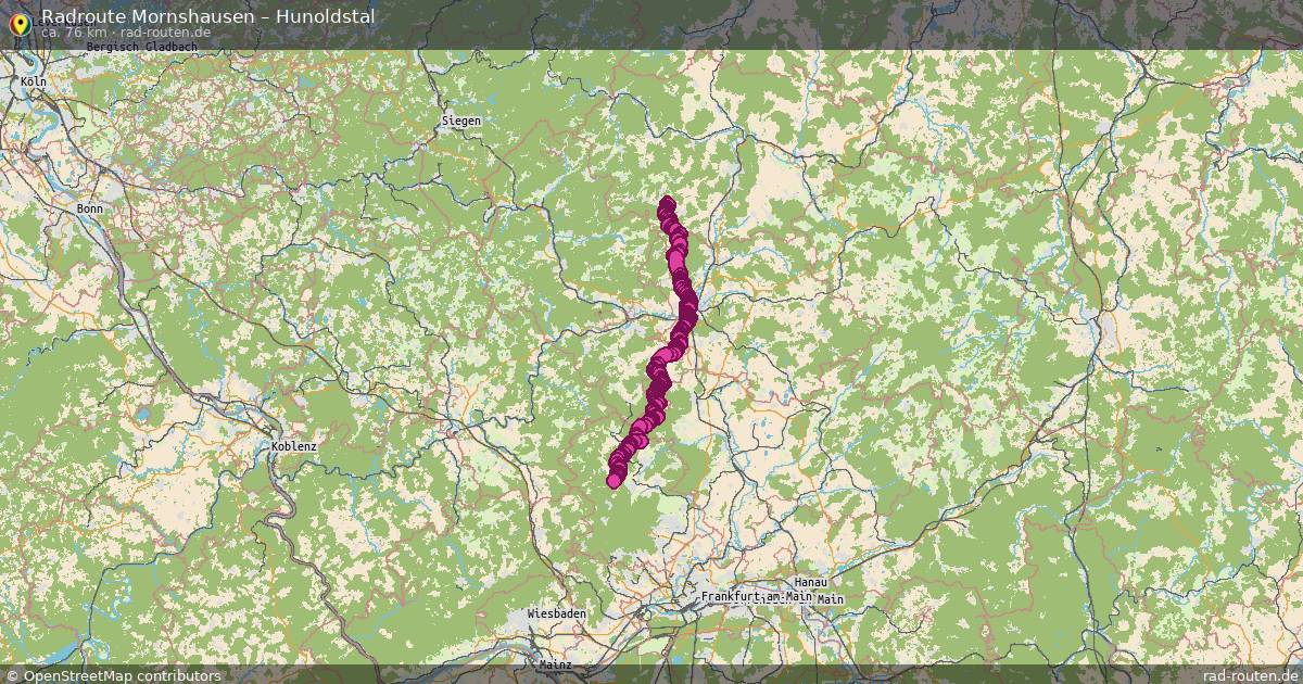 Fahrradroute Mornshausen – Hunoldstal